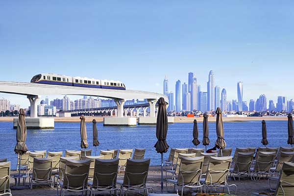 Monorail île palmier Dubaï Monorail îles palmier Dubaï